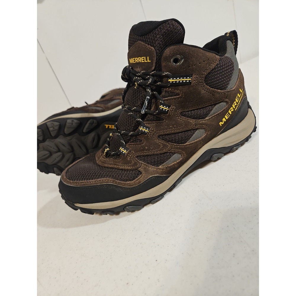 Merrell West Rim Mid Sport Brown Thermo Waterproof Trail Shoe Mens 9 Hiking Boot